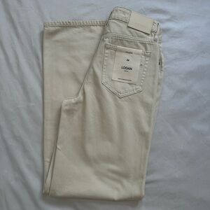 Logan Women's Cream Straight Leg Jeans